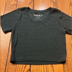 Katie J Forest Green Top